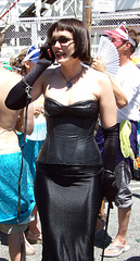 Another Goth Mermaid on a Cell Phone at the Coney Island Mermaid Parade, June 2007