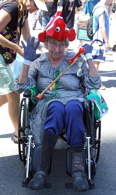 Senior Citizen Mermaid at the Coney Island Mermaid Parade, June 2007