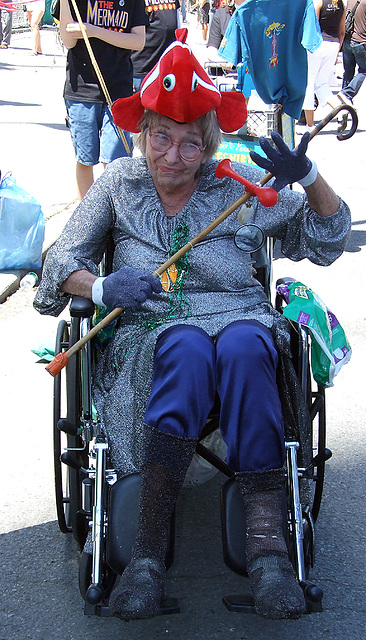 Senior Citizen Mermaid at the Coney Island Mermaid Parade, June 2007