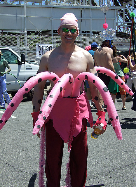 Pink Octopus Guy at the Coney Island Mermaid Parade, June 2007