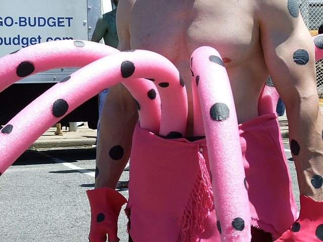 Detail of the Pink Octopus Guy at the Coney Island Mermaid Parade, June 2007