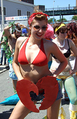 Lobster Girl at the Coney Island Mermaid Parade, June 2007