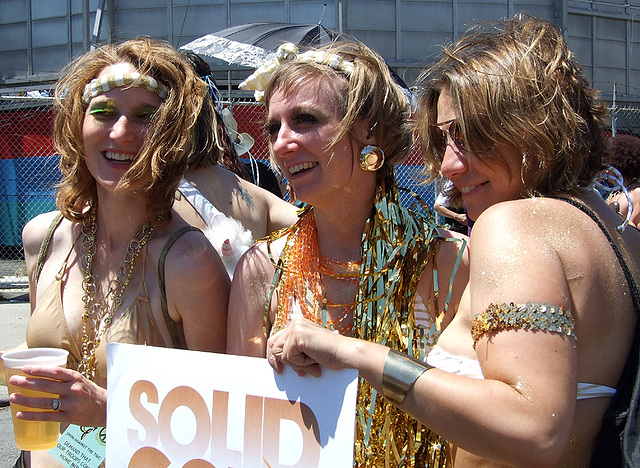 Solid Gold Mermaids at the Coney Island Mermaid Parade, June 2007