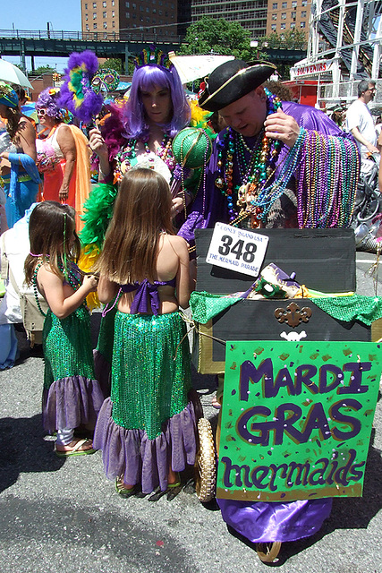 Mardi Gras Mermaids at the Coney Island Mermaid Parade, June 2007