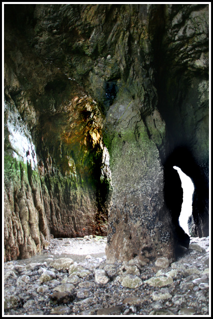 In a cave