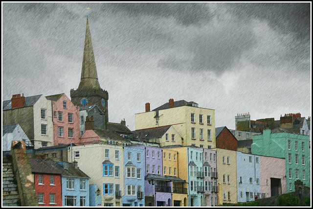 Tenby in the rain