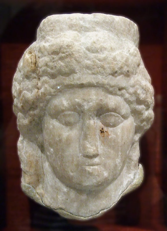 Marble Head of Cybele(?) in the University of Pennsylvania Museum, November 2009