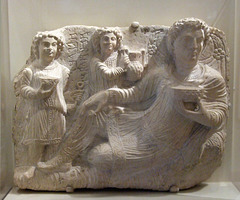 Palmyrene Limestone Loculus Cover in the University of Pennsylvania Museum, November 2009