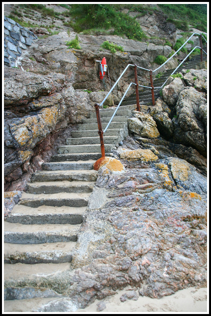 Rock hewn steps