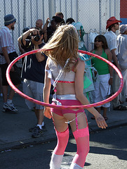 Hula Hoop Twirler at the Coney Island Mermaid Parade, June 2007