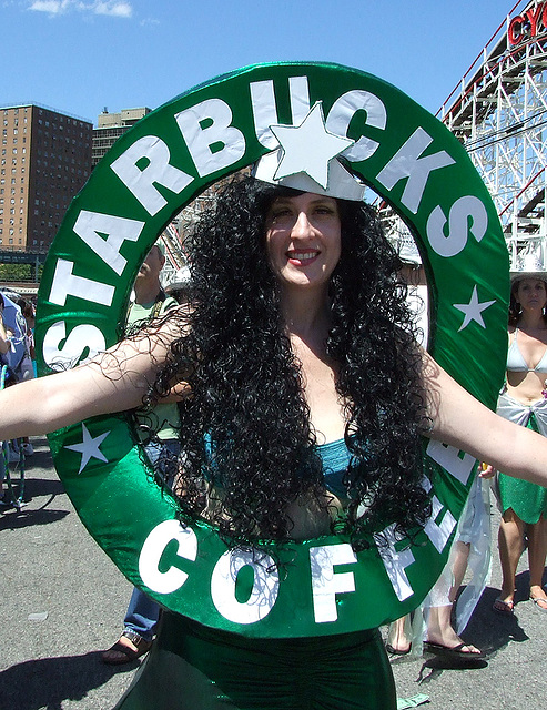 Starbucks Mermaid at the Coney Island Mermaid Parade, June 2007