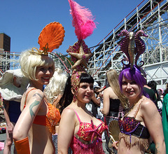 Three Mermaids at the Coney Island Mermaid Parade, June 2007