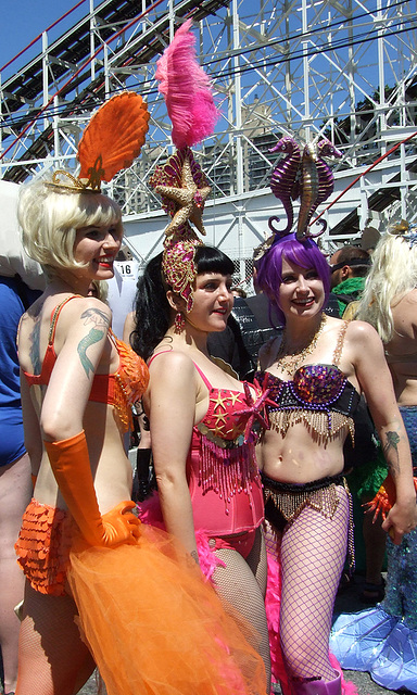 Three Mermaids at the Coney Island Mermaid Parade, June 2007