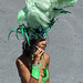 Carnival Girl on Cell Phone at the Coney Island Mermaid Parade, June 2007