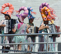 Sea Creature Accordian Band at the Coney Island Mermaid Parade, June 2007