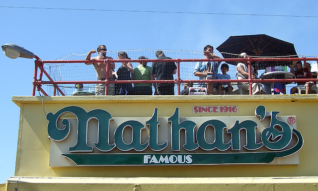 Nathan's on the Boardwalk in Coney Island, June 2007