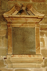 Memorial to Charles Wilmot, Saint Michael's Church, Kirk Langley, Derbyshire