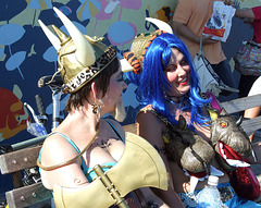 Viking Mermaids on the Boardwalk at the Coney Island Mermaid Parade, June 2007