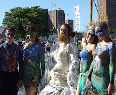 Bearded Lady and Friends at the Coney Island Mermaid Parade, June 2007