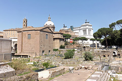 View of the Imperial Fora from the Templum Pacis in Rome, June 2012