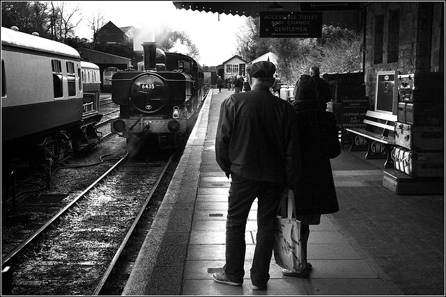 Waiting for the train