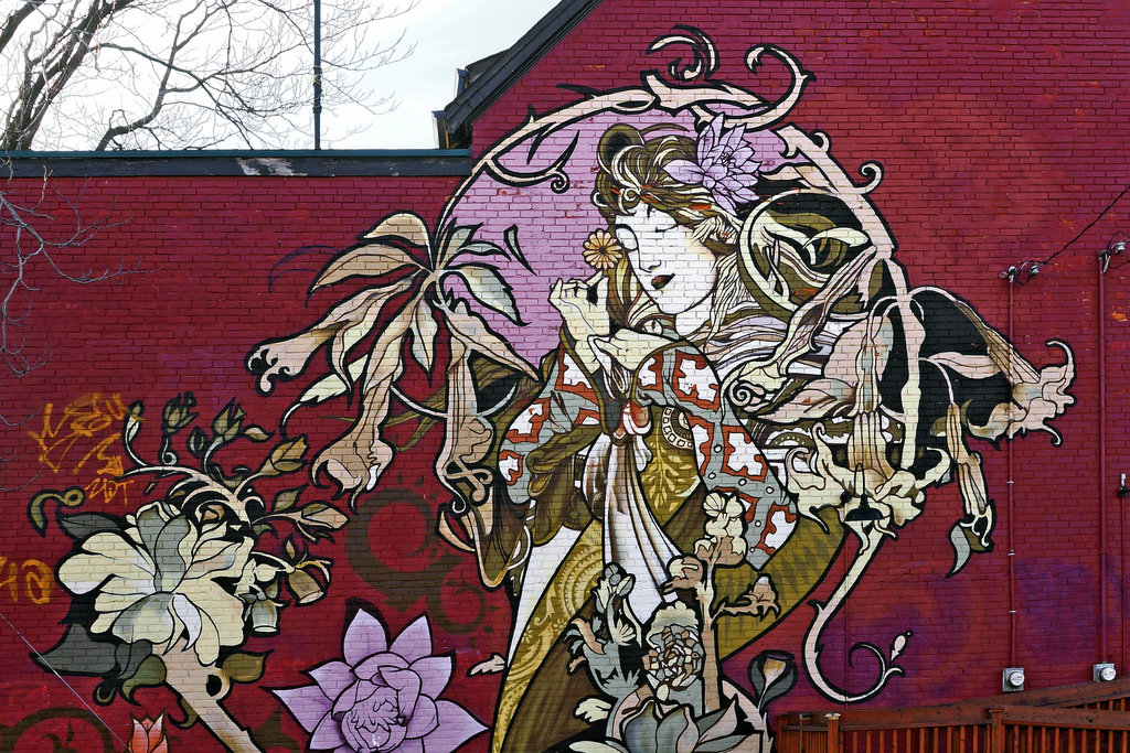 Inspiration by Mucha – Augusta Avenue at Oxford Street, Toronto, Ontario