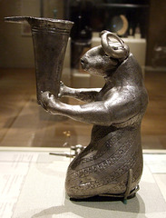 Kneeling Bull Holding a Spouted Vessel in the Metropolitan Museum of Art, February 2008