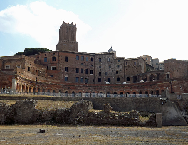 The Hemicycle of the Markets of Trajan from the Forum of Trajan, July 2012