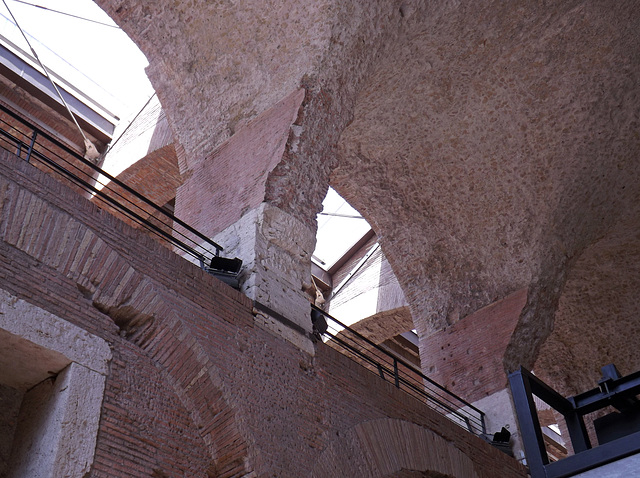 The Arches and Buttresses of the "Aula" in the Markets of Trajan, July 2012