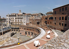 Detail of the Hemicycle of the Markets of Trajan, July 2012