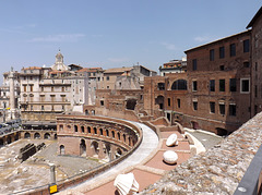 Detail of the Hemicycle of the Markets of Trajan, July 2012