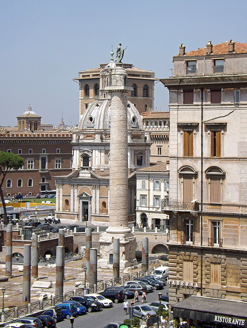 The Column of Trajan from the Markets of Trajan, July 2012