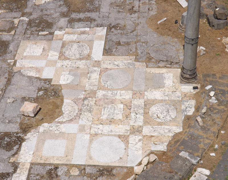 Detail of the Opus Sectile Floor from the Hemicycle of the Markets of Trajan, July 2012