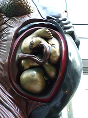 Detail of The Virgin Mother by Damien Hirst at Lever House, June 2007
