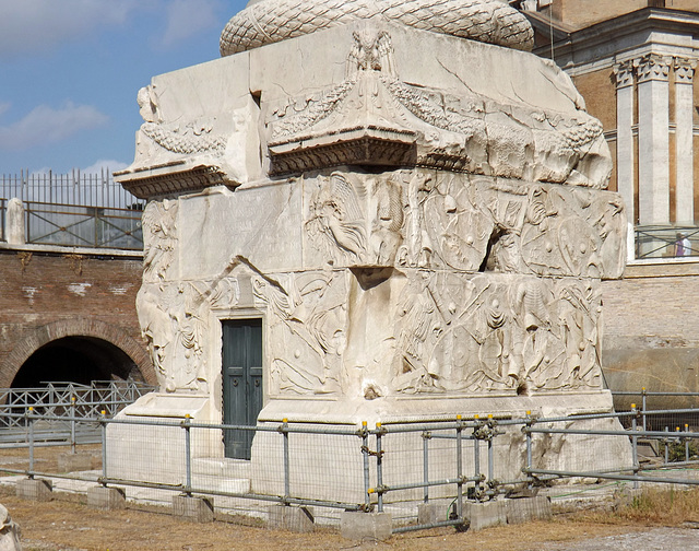 The Base of the Column of Trajan in Rome, July 2012