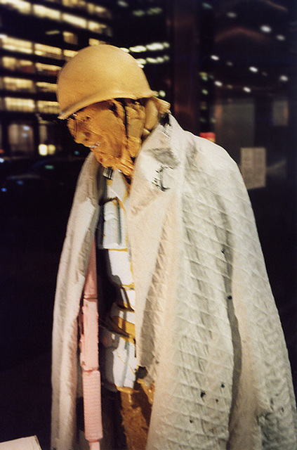 Detail of "In God We Trust" Sculpture by Folkert de Jong at Lever House in NY, Feb. 2007