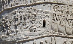 Detail of the Column of Trajan in Rome, July 2012
