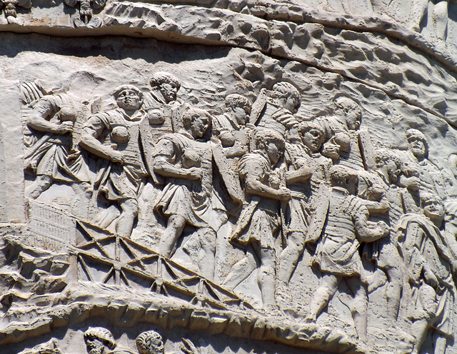 Detail of the Column of Trajan in Rome, July 2012