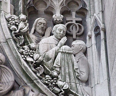 Relief with a Wedding Scene on the Facade of St. Thomas Church on 5th Avenue, August 2010