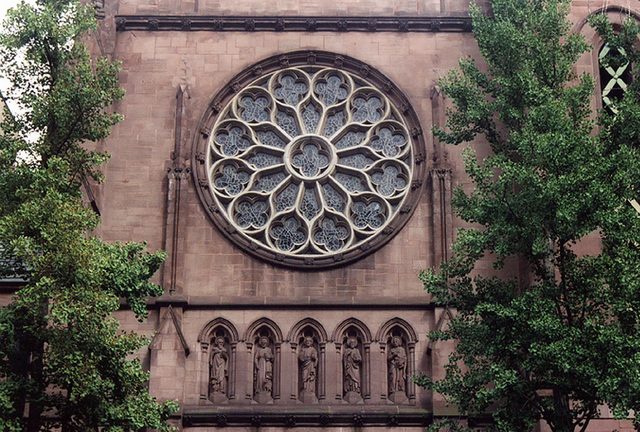 Rose Window of the Neo-Gothic St. James Episcopal Church, July 2006