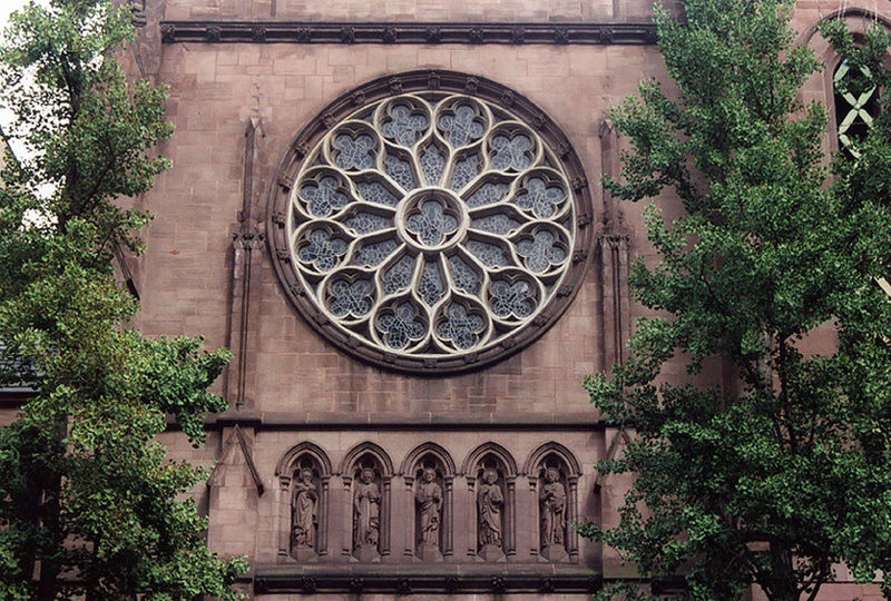 Rose Window of the Neo-Gothic St. James Episcopal Church, July 2006