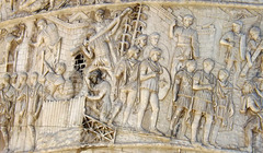 Detail of the Column of Trajan in Rome, July 2012