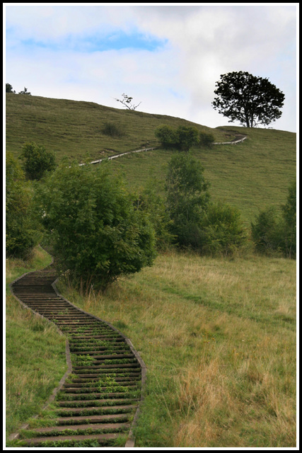 Steps up the hill