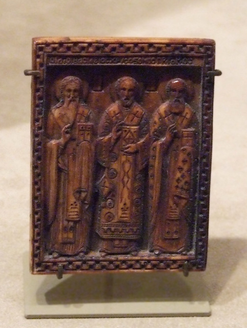 Ivory Icon with Three Church Fathers in the Metropolitan Museum of Art, January 2011