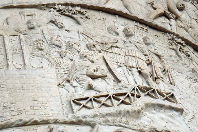 Detail of the Column of Trajan in Rome, July 2012