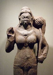Detail of a Standing Female Deity in the Brooklyn Museum, March 2010
