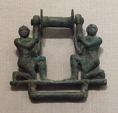 Plaque with Two Male Figures Supporting a Roller in the Metropolitan Museum of Art, July 2010