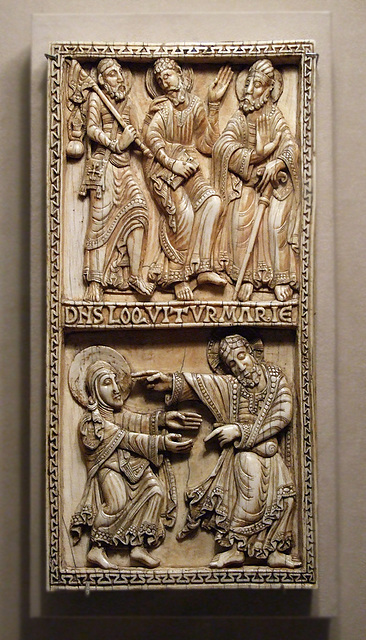 Ivory Plaque with the Journey to Emmaus and Noli Me Tangere in the Metropolitan Museum of Art, March 2009