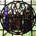 Stained Glass Roundel Inside St. Bart's, May 2011