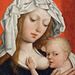 Detail of the Madonna Nursing the Christ Child by the Master of the Magdalene Legend in the Brooklyn Museum, March 2010